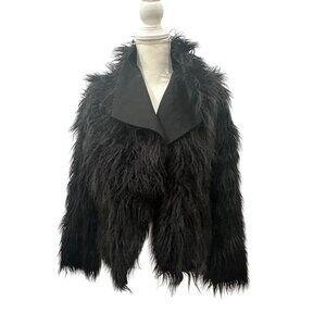 MARRAKECH Black Faux Fur Jacket Coat Size Small NEW New without tags